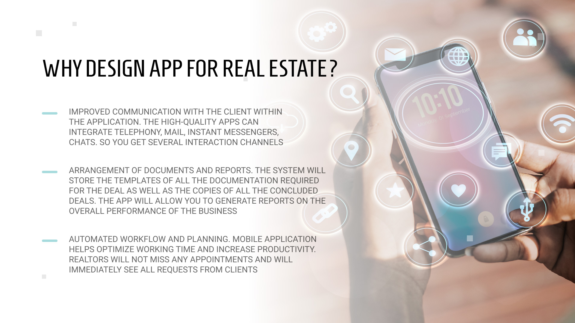 how to create a real estate mobile app