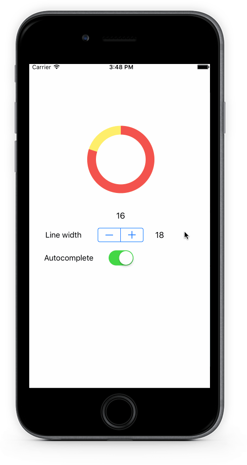 The example of CircularPickerView usale