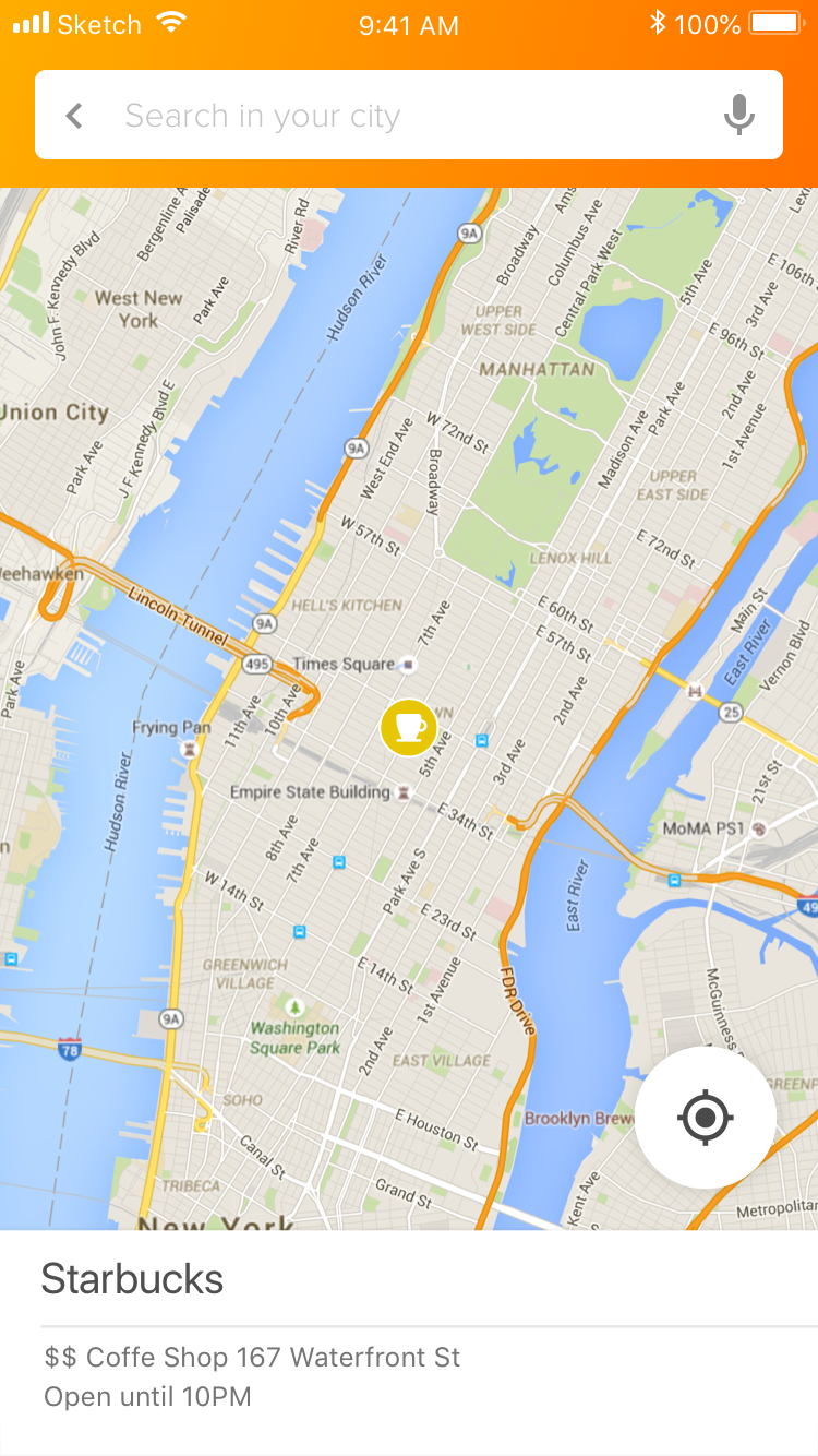 Wizzo app map screen