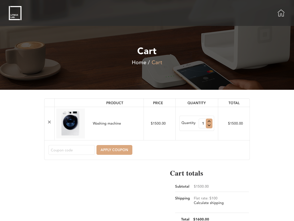 Cart page