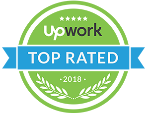 UpWork badge TOP Rated agency