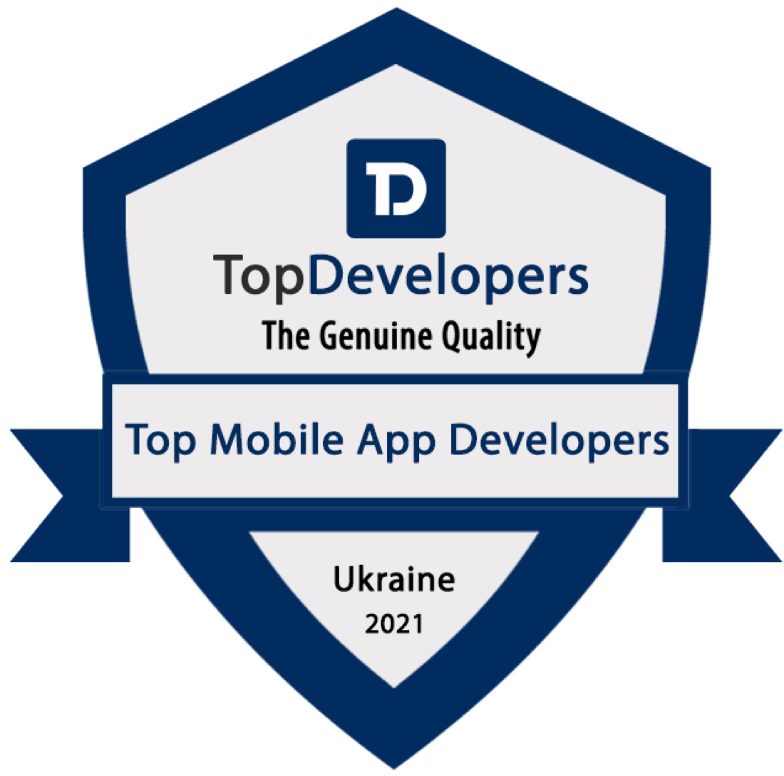 Top Mobile App Developers 2021 award given by topdevelopers.co