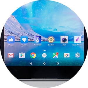 The image of Android tablet screen